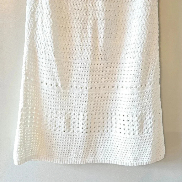 Aritzia Wilfred Heirloom Crochet Knee Length White Women's Midi Skirt Sz Small - Picture 11 of 16